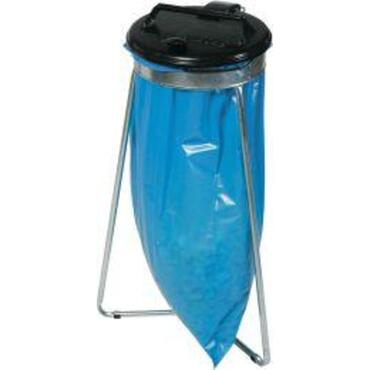 Bin bag stand with black lid for 120 l bin bags